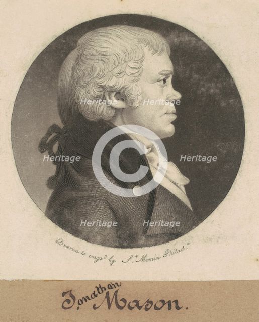 Jonathan Mason, 1800. Creator: Charles Balthazar Julien Févret de Saint-Mémin.
