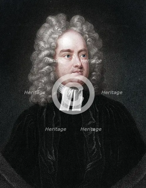 Jonathan Swift, Anglo-Irish clergyman, satirist and poet.  Artist: Unknown.