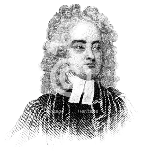 Jonathan Swift, Anglo-Irish priest, satirist, essayist, political pamphleteer, and poet, (c1850). Artist: Unknown