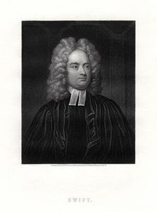 Jonathan Swift, Anglo-Irish writer, 19th century. Artist: B Holl