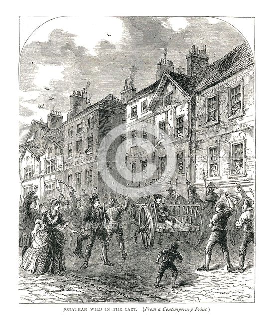 Jonathan Wild in the Cart, 1878. Artist: Unknown