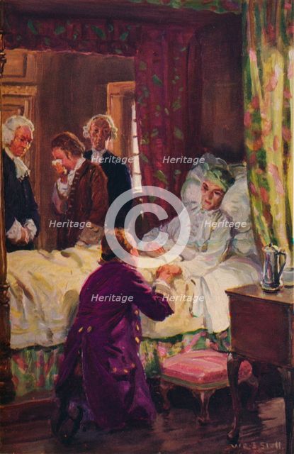'Jones flung himself at his benefactor's feet', c1800, (1934). Artist: WRS Scott.