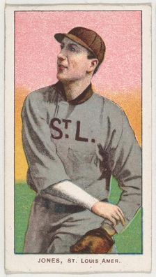 Jones, St. Louis, American League, from the White Border series (T206) for the American..., 1909-11. Creator: American Tobacco Company