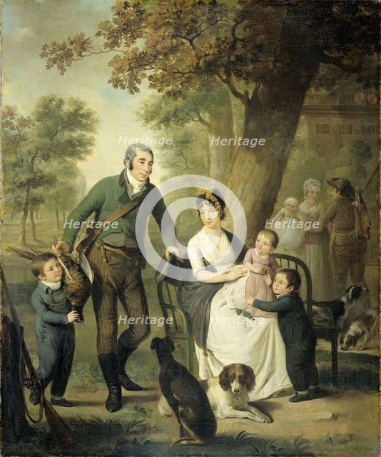 Jonkheer Gysbert Carel Rutger Reinier van Brienen van Ramerus...with his Wife and...Children, 1804.  Creator: Adriaan De Lelie.
