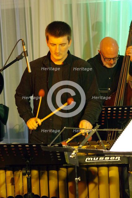 Jonny Mansfield, Stan Sulzmann’s Neon Orchestra, Watermill Jazz Club, Dorking, Surrey, Nov 2023. Creator: Brian O'Connor.