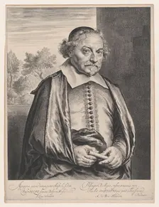 Joost van den Vondel, 17th century. Creator: Jan Lievens