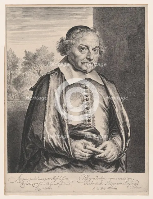 Joost van den Vondel, 17th century. Creator: Jan Lievens.
