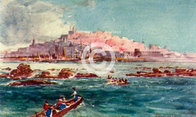 'Joppa from the Sea', 1902. Creator: John Fulleylove.