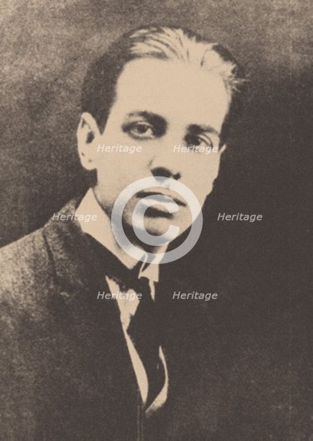 Jorge Luis Borges (1899-1986) Artist: Anonymous  