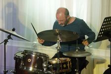 Jorge Rossy, Martin Speake's International Quartet, Watermill Jazz Club, Surrey, 18 Feb 2020. Creator: Brian O'Connor