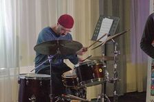 Jorge Rossy, Martin Speake's International Quartet, Watermill Jazz Club, Surrey, 18 Feb 2020. Creator: Brian O'Connor