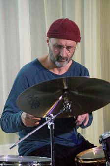 Jorge Rossy, Martin Speake's International Quartet, Watermill Jazz Club, Surrey, 18 Feb 2020. Creator: Brian O'Connor