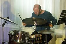 Jorge Rossy, Martin Speake's International Quartet, Watermill Jazz Club, Surrey, 18 Feb 2020. Creator: Brian O'Connor