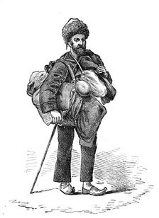 Jorgi, Mr. Suter's servant, carrying their bedding and provisions, 1881. Creator: Unknown