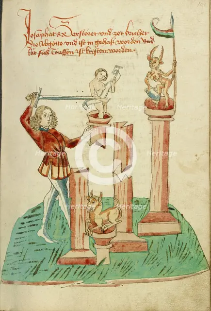 Josaphat Destroying Pagan Idols, 1469. Creator: Unknown.