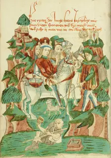 Josaphat Meeting a Blind Man and a Beggar, 1469. Creator: Unknown