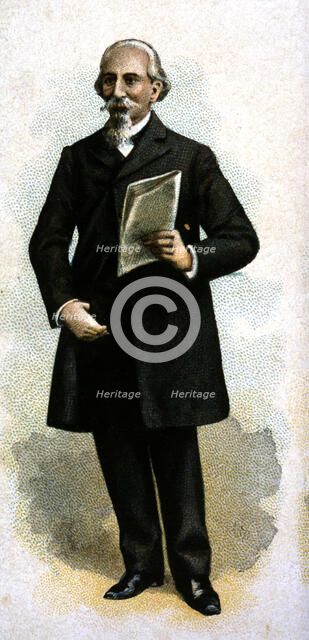 José Zorrilla (1817-1893), Spanish writer, engraving, 1888.