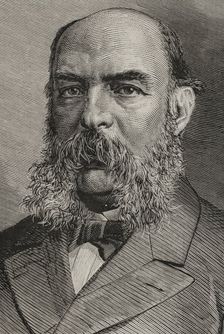 José Amador de los Ríos y Serrano (Baena, 1818-Seville, 1878), Spanish literary critic... 1878. Creator: Tomás Carlos Capuz