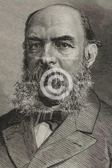 José Amador de los Ríos y Serrano (Baena, 1818-Seville, 1878), Spanish literary critic... 1878. Creator: Tomás Carlos Capuz.
