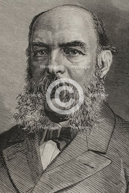 José Amador de los Ríos y Serrano (Baena, 1818-Seville, 1878), Spanish literary critic... 1878. Creator: Tomás Carlos Capuz.