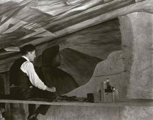 José Clemente Orozco at Work, 1926. Creator: Modotti; Tina (1896-1942)