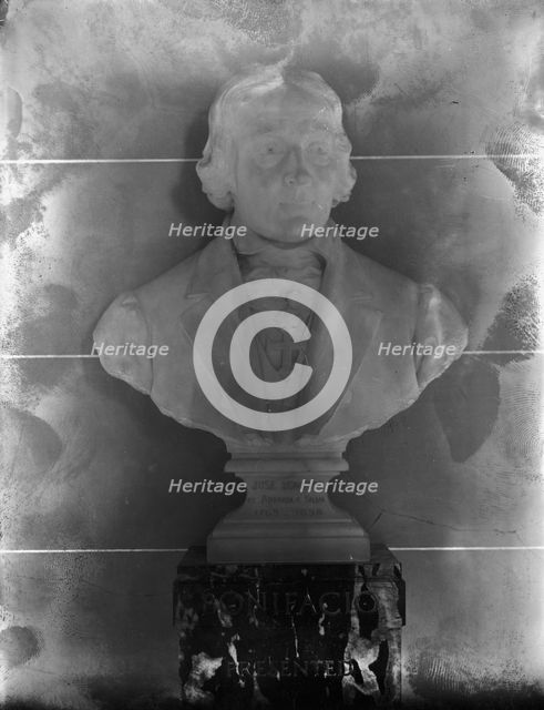 Jose De Andreda Silva Benefacio, Brazilian Priest, Bust In Hall of Patriots, Pan American..., 1911. Creator: Harris & Ewing.