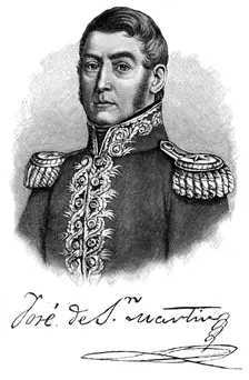 Jose de San Martin, 19th century Argentine general and independence leader, (1901)