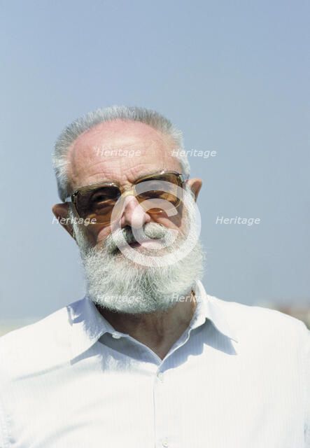 José Luis Sampedro, Spanish writer, photo of 1990.