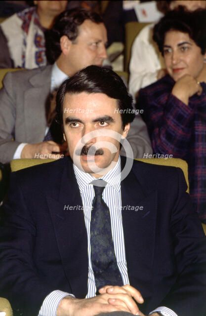 José María Aznar (1953 -) President of the government of Spain and Partido Popular politician, ph…