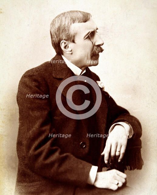 José Maria Eça de Queiroz (1845-1900) Portuguese novelist, photo of the time.