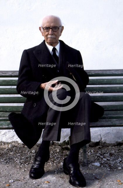 José María Pemán (1898-1981), Spanish writer, photo, 1980.