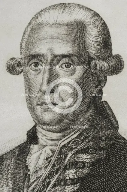 Jose Moñino y Redondo, 1st Count of Floridablanca (1728-1808), Spanish statesman, 1851. Creator: Pedro Hortigosa.