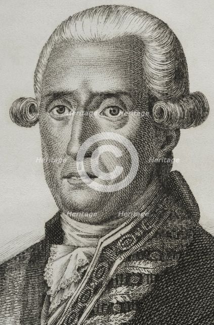 Jose Moñino y Redondo, 1st Count of Floridablanca (1728-1808), Spanish statesman, 1851. Creator: Pedro Hortigosa.
