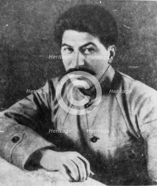Josef Stalin, Georgian-born Soviet communist revolutionary and leader, 1918. Artist: Unknown