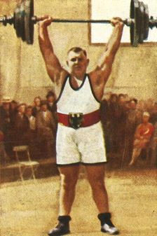 Josef Straßberger, German weightlifting champion, 1928. Creator: Unknown