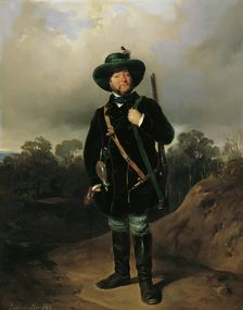 Josef Strommer as a hunter, 1845. Creator: August von Pettenkofen