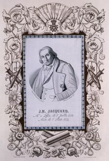 Joseph-Marie Jacquard, inventor of the Jacquard loom, c1850