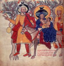 Joseph, Mary and Jesus leave Bethlehem, 1756. Creator: Unknown