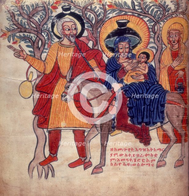 Joseph, Mary and Jesus leave Bethlehem, 1756. Creator: Unknown.
