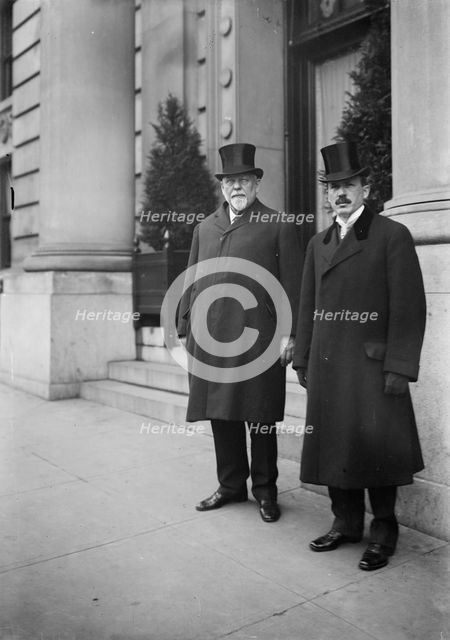 Joseph Maull Carey, Rep. from Wyoming, left, with Governor McGovern of Wisconsin, 1912. Creator: Harris & Ewing.