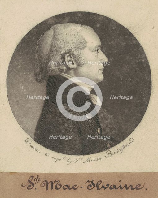 Joseph McIlvaine, 1798. Creator: Charles Balthazar Julien Févret de Saint-Mémin.