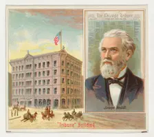 Joseph Medill, The Chicago Tribune, from the American Editors series (N35) for Allen & Gin..., 1887. Creator: Allen & Ginter