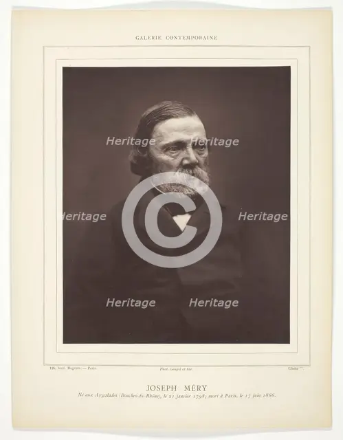 Joseph Méry, c. 1876/84. Creator: Unknown.