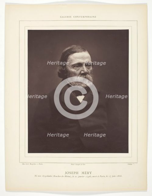Joseph Méry, c. 1876/84. Creator: Unknown.
