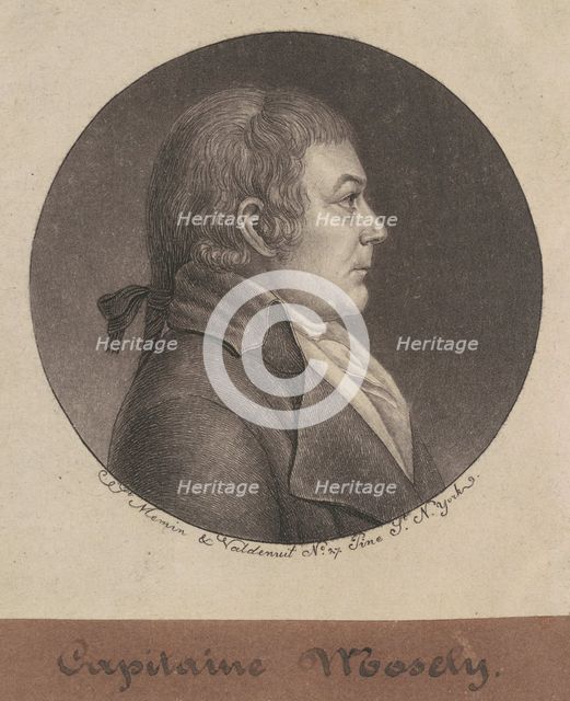 Joseph Mosely, 1796-1797. Creator: Charles Balthazar Julien Févret de Saint-Mémin.