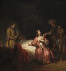 Joseph Accused by Potiphar's Wife, 1655. Creator: Workshop of Rembrandt