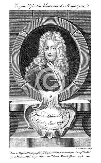 Joseph Addison, English politician and writer, (19th Century). Artist: Unknown