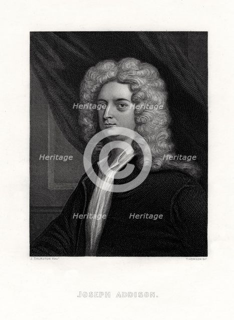 Joseph Addison, English politician and writer, 19th century.Artist: J Thurston