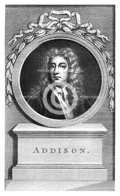 Joseph Addison, English politician and writer.Artist: Francesco Bartolozzi