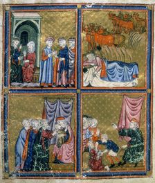 Joseph and the Pharaoh, c1300-c1330. Creator: Unknown